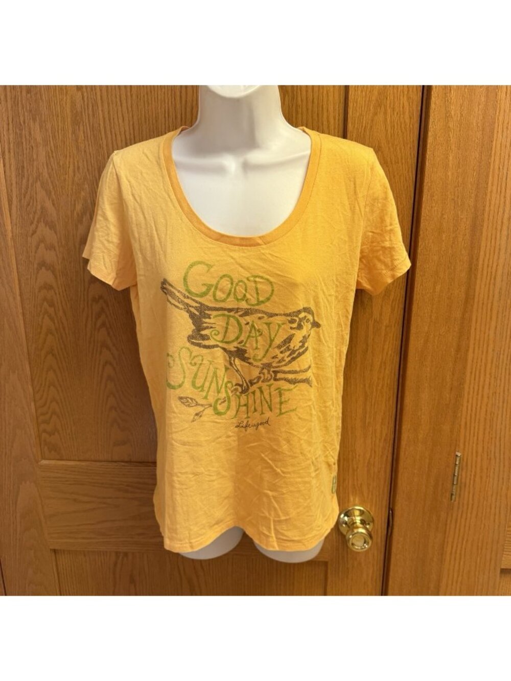 Women's Good Karma By Life is Good - Bird Print Good Day Sunshine T-Shirt - Sm